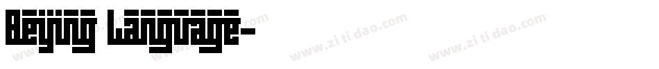 Beijing Language字体转换
